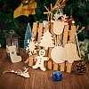 8 Bag 8 Style Unfinished Natural Wood Cutouts Ornaments WOOD-SZ0001-17-2