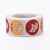 Flat Round Paper Thank You Stickers DIY-C042-12F-2