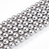 Baking Paint Pearlized Glass Pearl Bead Strands X-HY-N002-4mm-A03-2