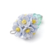 Glass Seed Beaded Flowerpot Pendants PALLOY-MZ00520-03-4