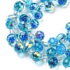 Electroplate Transparent Glass Beads Strands EGLA-P052-01A-AB03-3
