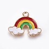 Alloy Enamel Pendants X-ENAM-O035-14G-A-1