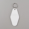 Plastic Blank Motel Keychain KEYC-WH0034-35G-1