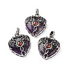 Natural Amethyst Pendants G-A207-01AS-09-1