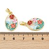 Brass Micro Pave Clear Cubic Zirconia Pendants KK-L235-05E-G-3