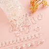 100Pcs 2 Styles Transparent Acrylic Linking Rings OACR-CJ0001-17-5