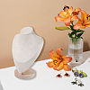 Bust Shaped Beech Covered with Velvet Necklace Display Stands NDIS-WH20010-02B-7