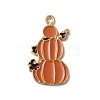 Thanksgiving Day Golden Tone Alloy Enamel Pendants ENAM-M002-02P-G-1