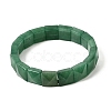 Square Natural Green Aventurine Beads Stretch Bracelets for Women Men BJEW-C097-06O-7