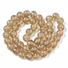 Handmade Gold Sand Lampwork Beads Strands LAMP-T007-06I-2