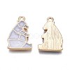 Rack Plating Alloy Enamel Pendants ENAM-S122-76-3