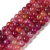 Dyed & Heated Natural Dragon Veins Agate Beads Strands G-P539-A01-24-1