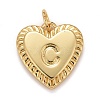 Rack Plating Golden Brass Pendants KK-E260-01G-C-1