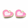 Rack Plating Alloy Enamel Pendants ENAM-T014-03F-RS-3