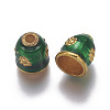 Apetalous Alloy Enamel Bead Caps PALLOY-F227-01G-02-2