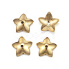 Ion Plating(IP) 304 Stainless Steel Flower Bead Cap X-STAS-G127-05G-1