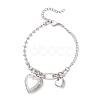 316 Stainless Steel Locket Charms Bracelets BJEW-JB13180-2