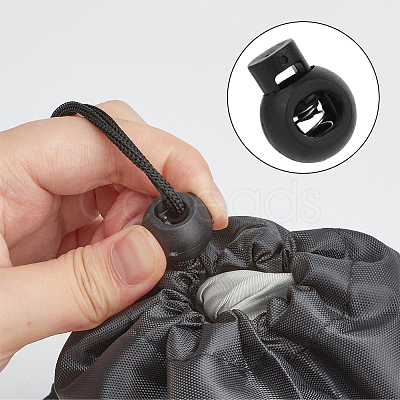 50Pcs PP Plastic Iron Spring Cord Locks KY-CN0002-36B-1