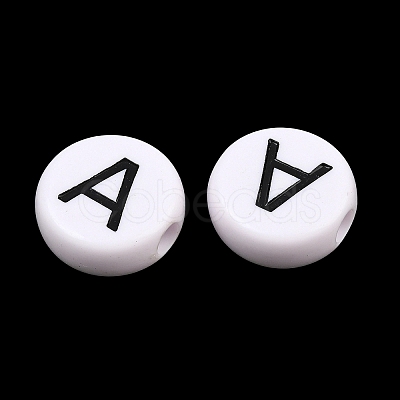 Opaque White Acrylic European Beads AC-CBA3BDD-01A-1