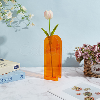 Rectangle Acrylic Vases Display Decorations AJEW-WH0816-557A-1