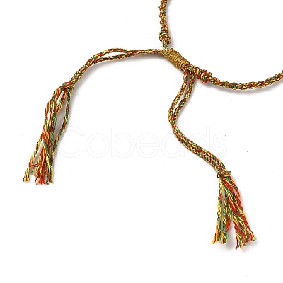 Braided Cotton Cord Bracelet Making MAK-L043-02G-17-1