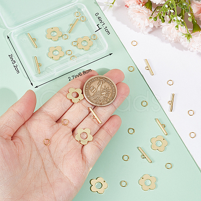 10Pcs Brass Toggle Clasps KK-BBC0013-28-1