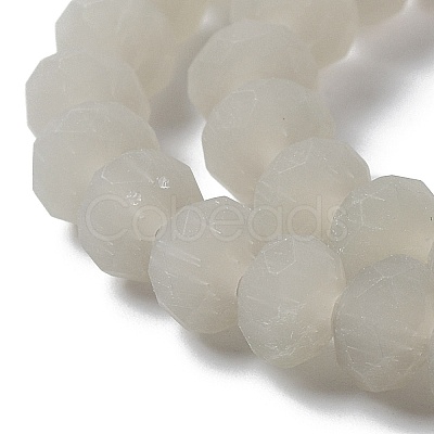Imitation Jade Solid Color Glass Beads Strands EGLA-A034-J8mm-MD10-1