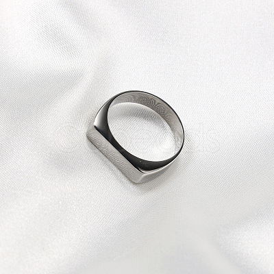 Rectangle 304 Stainless Steel Finger Rings for Men FS-WGDBD74-06-1