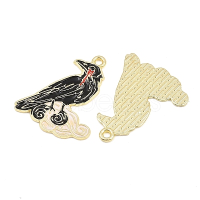 Alloy with Black Enamel Pendants AL-CBA2919-02G-05-1