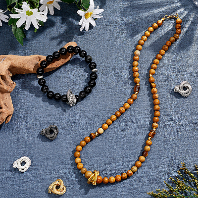 6Pcs 6 Colors Brass Beads KK-PH0014-62-1