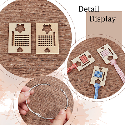 50Pcs Wood Cross Stitch Thread Bobbins WOOD-OC0003-90-1