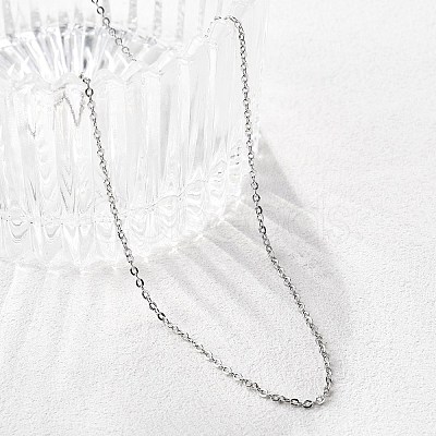 Brass Cable Chain Necklaces X-MAK-P011-01P-1