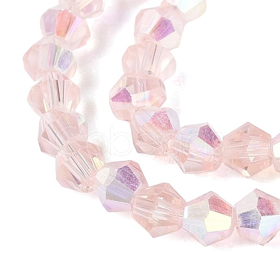 AB Color Plated Transparent Glass Beads Strands GLAA-G127-01-02D-1