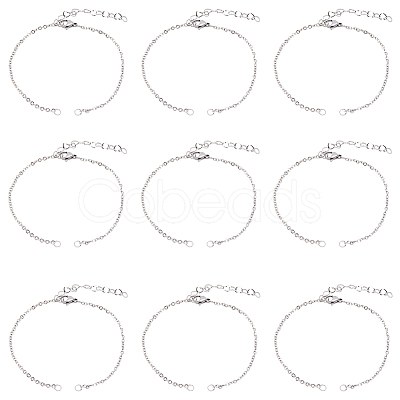 20Pcs 304 Stainless Steel Cable Chain Bracelet Making AJEW-SP0001-01-1