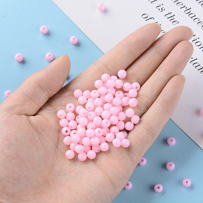 Opaque Acrylic Beads MACR-S370-C6mm-A01-1