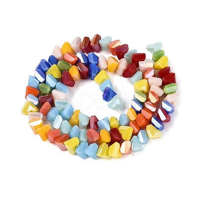 Electroplate Opaque Glass Beads Strands EGLA-Q135-03A-B01-1