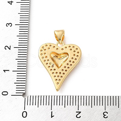 Brass Micro Pave Clear Cubic Zirconia Pendants CU-CBA03AF-09A-G-1