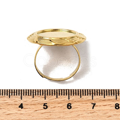 304 Stainless Steel Cuff Ring Components STAS-P403-07G-1