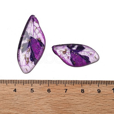 4Pcs Transparent Epoxy Resin Butterfly Wings Pendants RESI-C057-03C-1