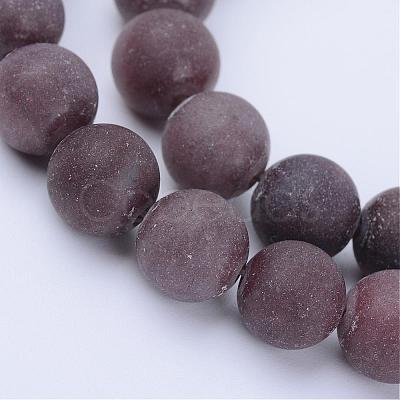Natural Purple Aventurine Beads Strands G-Q462-10mm-15-1