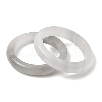 Natural White Jade Bangles for Women BJEW-R296-07-1