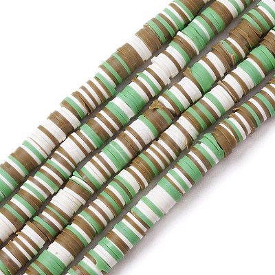 Handmade Polymer Clay Beads Strands CLAY-R089-8mm-T003-1