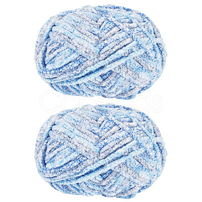 2 Skeins Polyester Yarn for Knitting & Crochet OCOR-TA0003-09B-1
