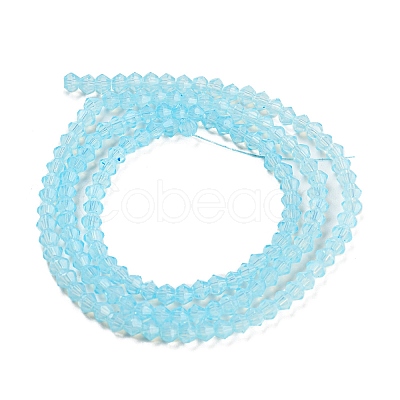 Baking Paint Transparent Glass Beads Strands DGLA-F029-J2mm-10-1