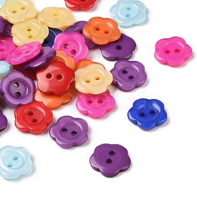 Resin Buttons RESI-D031-15mm-M-1