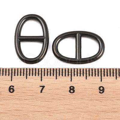 304 Stainless Steel Oval Links Connector Charms STAS-F366-02A-EB-1