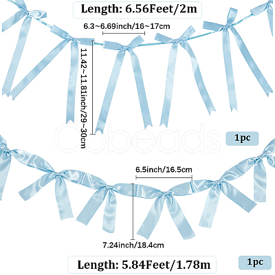 2 Styles Cloth Bowknot Banners AJEW-SP0002-70D-1