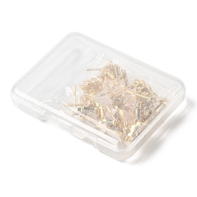 Brass Stud Earring Findings ZIRC-L096-16G-1