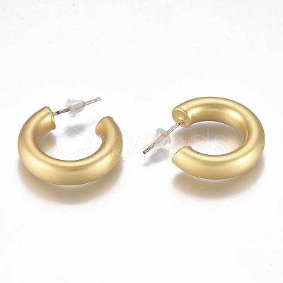 Brass Stud Earrings EJEW-F244-02MG-1