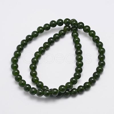 Natural & Dyed Malaysia Jade Bead Strands G-A146-6mm-A28-1